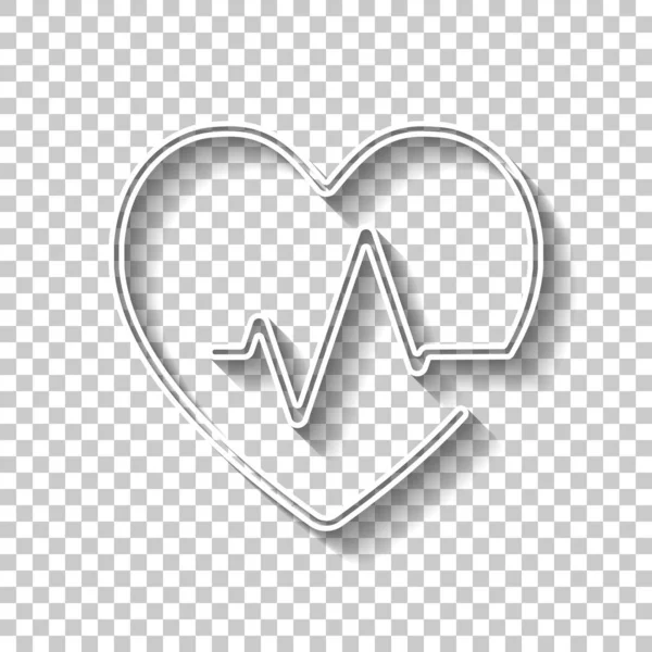 Kalp Nabız Hattı Bir Çizgi Stili Nce Anahat Ile Doğrusal — Stok Vektör