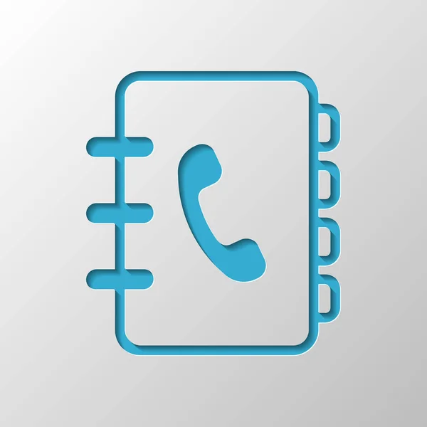 Carnet Adresses Avec Indicatif Téléphonique Sur Couverture Icône Simple Symbole — Image vectorielle