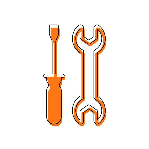 Επισκευή Service Κατσαβίδι Κλειδί Και Εργαλεία Μεμονωμένο Εικονίδιο Που Αποτελείται — Διανυσματικό Αρχείο