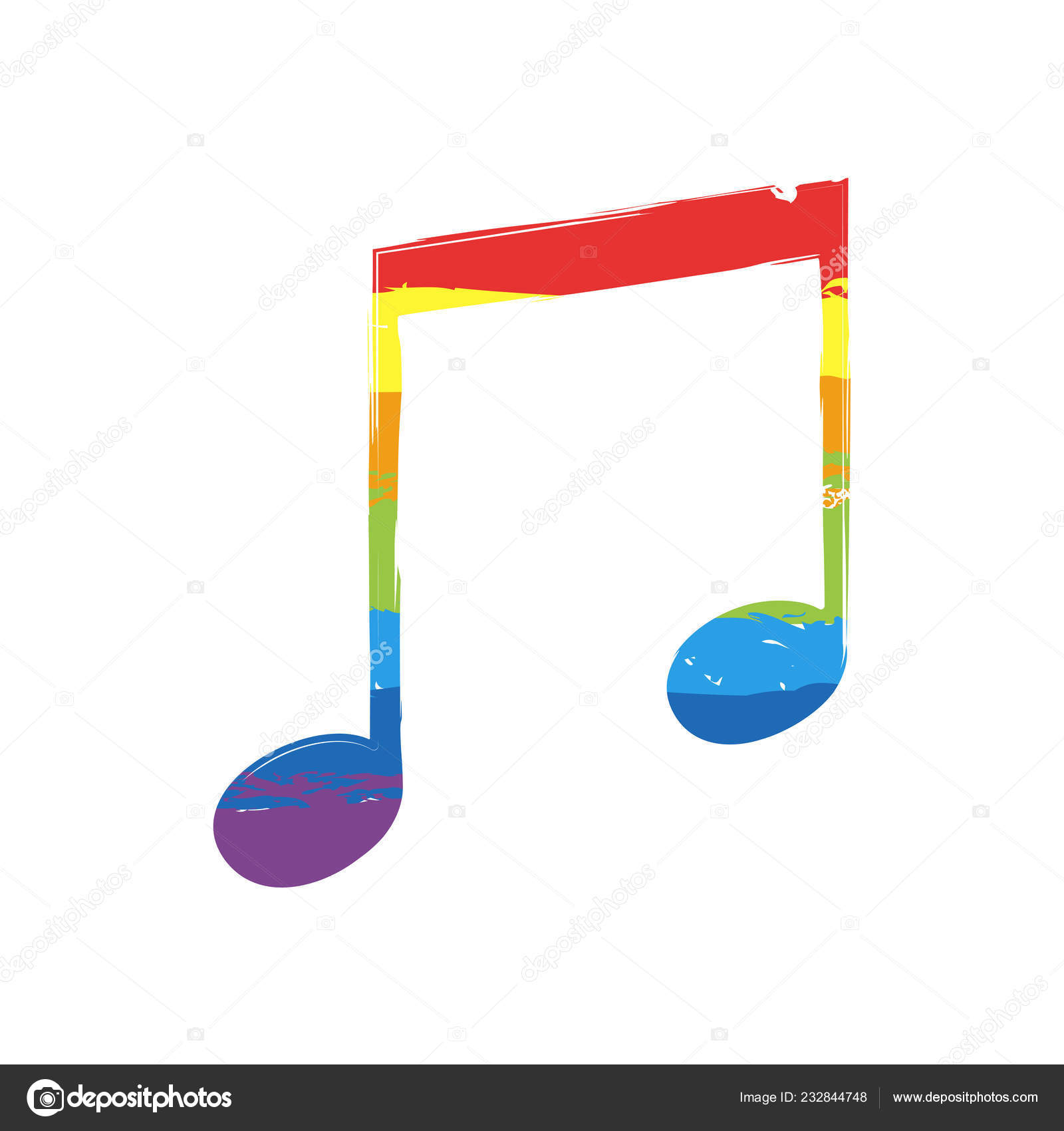 Ícone Nota Musical Sinal Desenho Com Estilo Lgbt Sete Cores Vetor de  ©fokas.pokas 232844748, image size:1600x1700