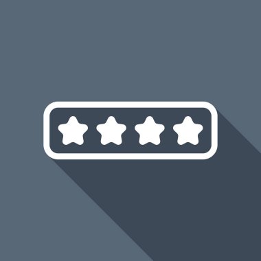 Pin kodu arabirim. Basit simgesi. Uzun Gölge arka plan üzerinde beyaz düz simgesi