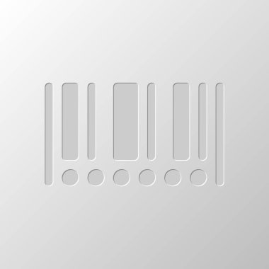 Barkod simgesi. Daire numaraları yerine. Kağıt tasarımı. Düzenlenen sembolü. Çekirdeksiz stili