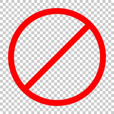 Kalem simgesi. Siyah kırmızı uyarı işareti şeffaf arka plan ile nesnesinde izin yok