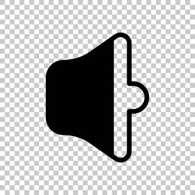 basit birim orta. Saydam arka plan üzerinde siyah sumbol.