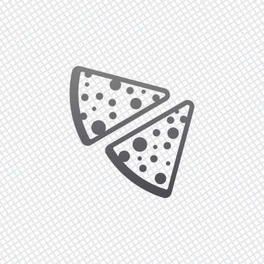 pizza simgesi parçaları. Kılavuz arka plan üzerinde