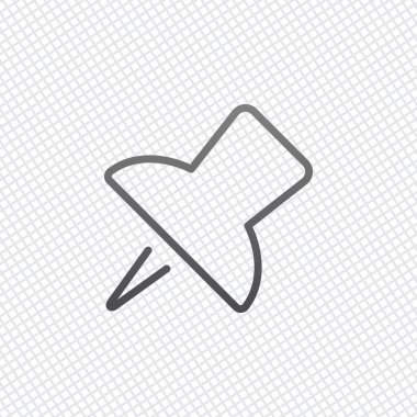 Basit bir itme. Doğrusal simgesi, ince anahat. Kılavuz arka plan üzerinde