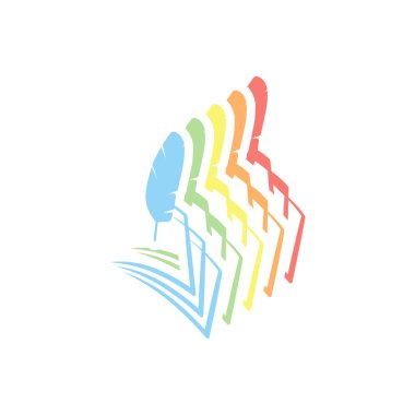 geçiş yumuşatma ve kağıt. basit siluet. Beyaz arka plan üzerinde renkli izometrik simgeler yığını