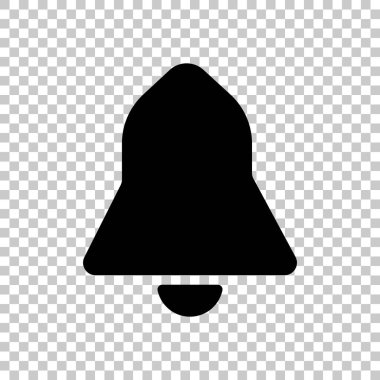 siyah zil simgesini. Saydam arka plan siyah sembolü