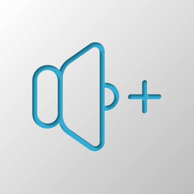 birim artı simgesi. Kağıt tasarımı. Gölge ile düzenlenen sembolü