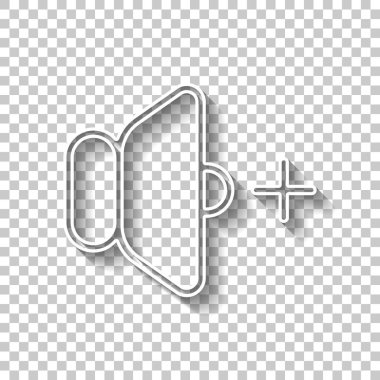 birim artı simgesi. Gölge şeffaf arka plan üzerinde beyaz anahat işaretiyle