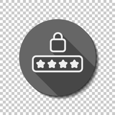 • PIN kodu ve kilit. Basit simgesi. düz simgesi, uzun gölge, daire, şeffaf ızgara. Rozet veya etiket stili