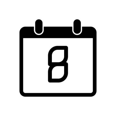 8 gün, basit simge takvim
