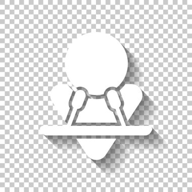 Erkek sözcü kutsal kişilerin resmi. Gölge şeffaf arka plan üzerinde beyaz simgesi