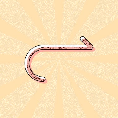 Basit ok, ileri. Gezinti simgesi. Basit ok, geriye doğru. Gezinti simgesi. Doğrusal sembolü ile ince bir çizgi. Bir çizgi stili. Retro Vintage tipografi ofset baskı etkisi ile. Çizgi roman pop sanat arka plan ile nokta poster