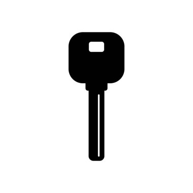 Anahtar simgesi. Beyaz arka planda siyah simgesi