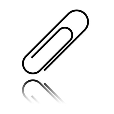 Kağıt atacı simgesi. Siyah beyaz arka plan ayna yansıması simgesiyle