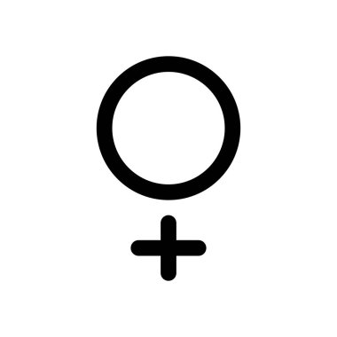 cinsiyet sembolü. Doğrusal sembolü. basit kadınlar simgesi