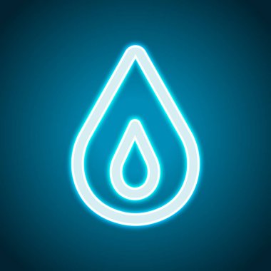 alev ateş. basit siluet. Neon tarzı. Işık dekorasyon simgesi. Parlak elektrik sembolü