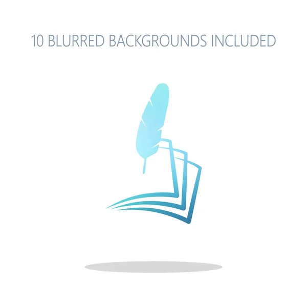 geçiş yumuşatma ve kağıt. basit siluet. Basit gölge beyaz renkli logo kavramı. dahil 10 farklı bulanık arka planlar