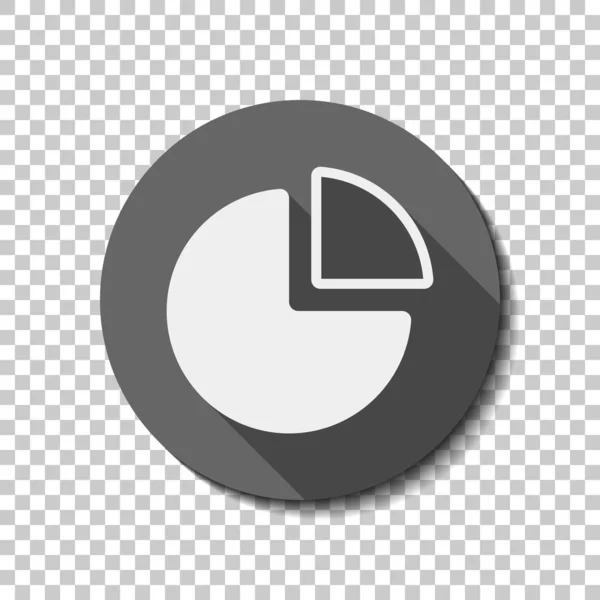 Icône Graphique Circulaire Affaires Icône Plate Ombre Longue Cercle Grille — Image vectorielle