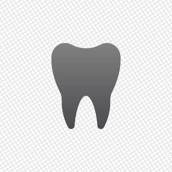 歯のシルエット シンプルなアイコン グリッドの背景に — ストックベクタ