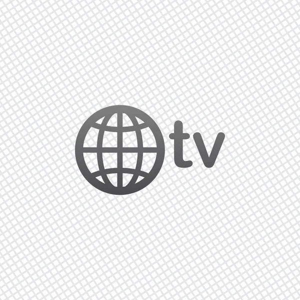 Domaine Pour Les Médias Télévision Globe Télévision Sur Fond Grille — Image vectorielle