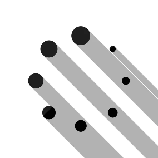Einfaches Ladesymbol Schwarzes Objekt Mit Langem Schatten Auf Weißem Hintergrund — Stockvektor