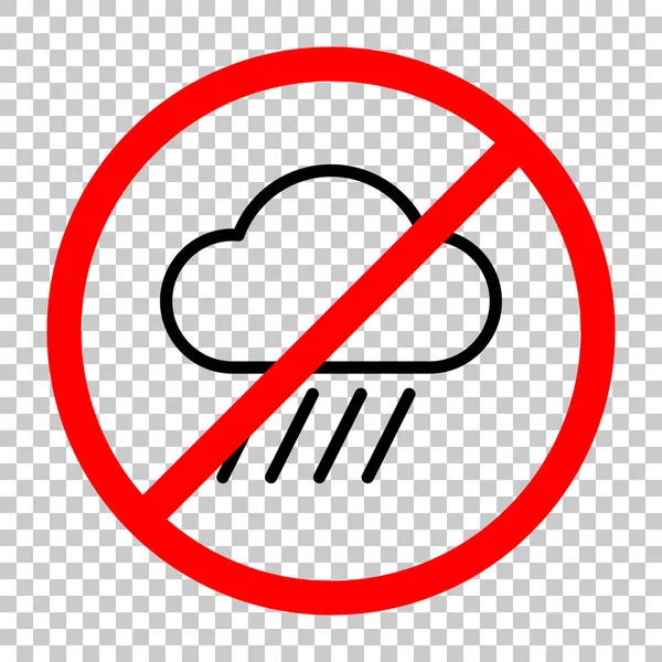 Cloud Rain Weather Simple Icon Linear Style Allowed Black Object — Stock Vector