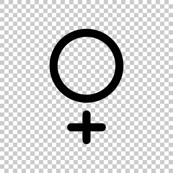 Gender Symbol Linear Symbol Simple Women Icon Transparent Background — Stock Vector