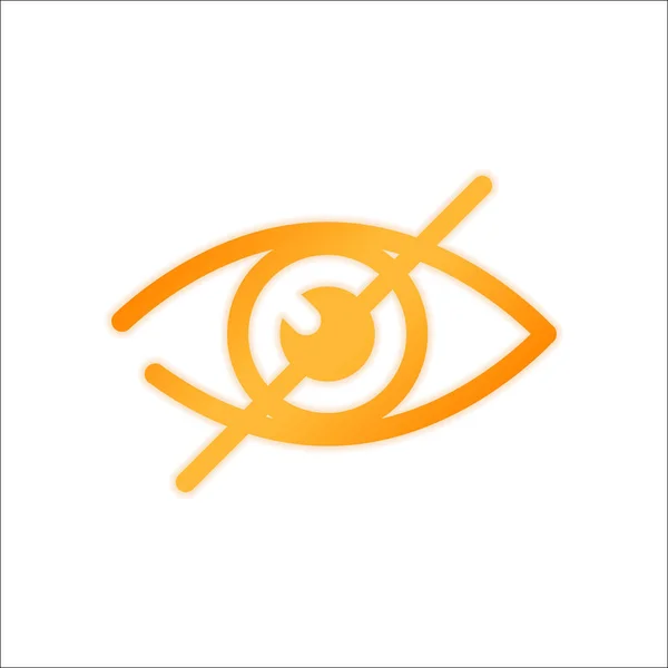 Mires Tachaste Los Ojos Icono Simple Signo Naranja Con Poca — Archivo Imágenes Vectoriales