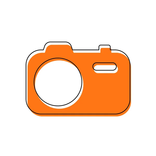 Eenvoudige Fotocamera Het Pictogram Van Technologie Geïsoleerde Pictogram Bestaande Uit — Stockvector