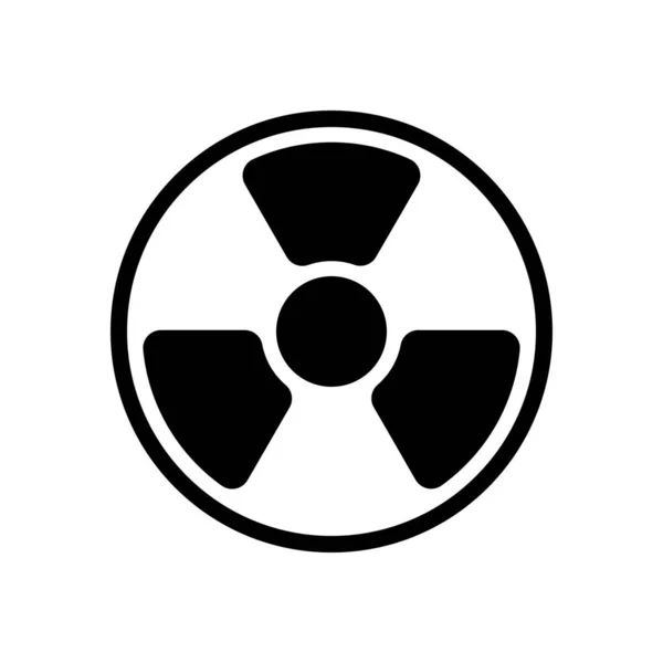 Hazard Radiation Simple Silhouette Black Icon White Background — Stock Vector