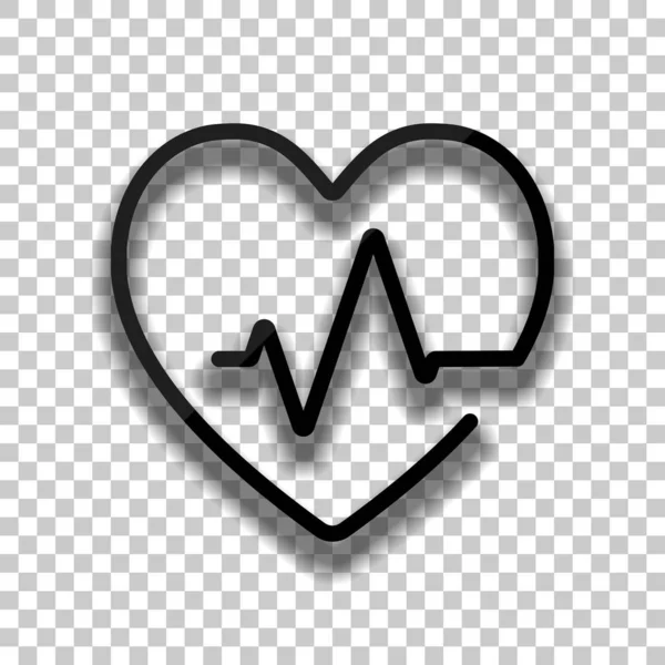 Coração Pulso Estilo Linha Ícone Linear Com Contorno Fino Ícone — Vetor de Stock
