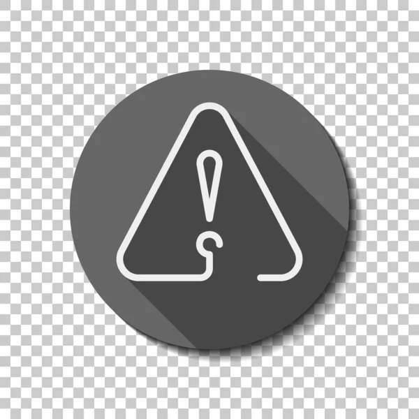 Point Exclamation Dans Triangle Avertissement Symbole Linéaire Avec Contour Fin — Image vectorielle