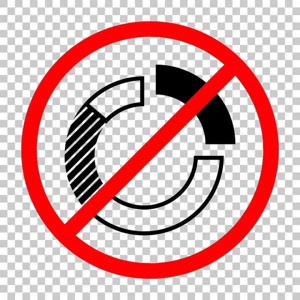 Symbolbild Für Geschäftskuchen Nicht Erlaubt Schwarzes Objekt Rotem Warnschild Mit — Stockvektor