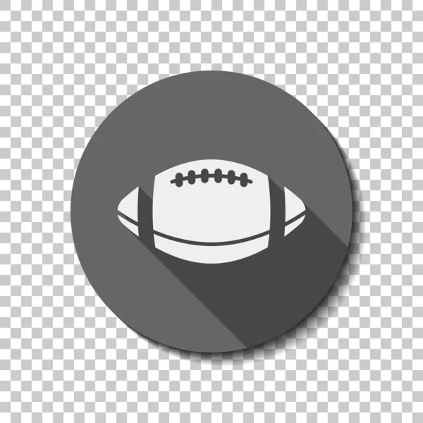 Американський Футбол Логотип Простий Регбі Значок Квартира Значок Довгі Тіні — стоковий вектор