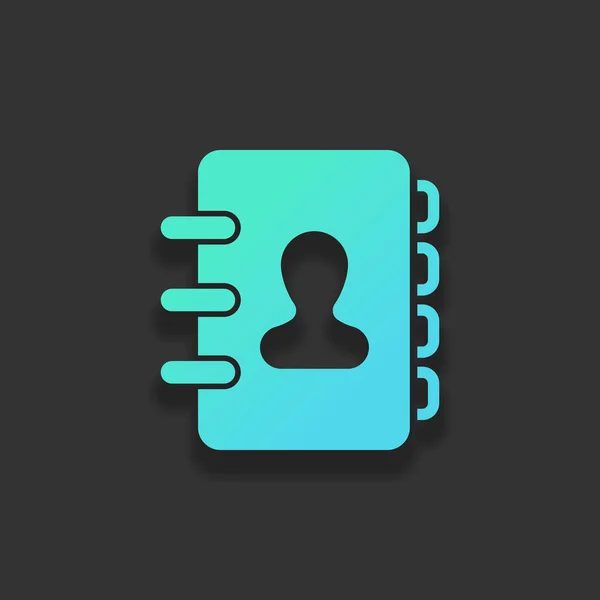 Carnet Adresses Avec Personne Sur Couverture Icône Simple Concept Logo — Image vectorielle