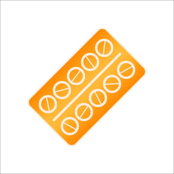 Pack Piller Ikonen Orange Logga Med Svagt Ljus Vit Bakgrund — Stock vektor