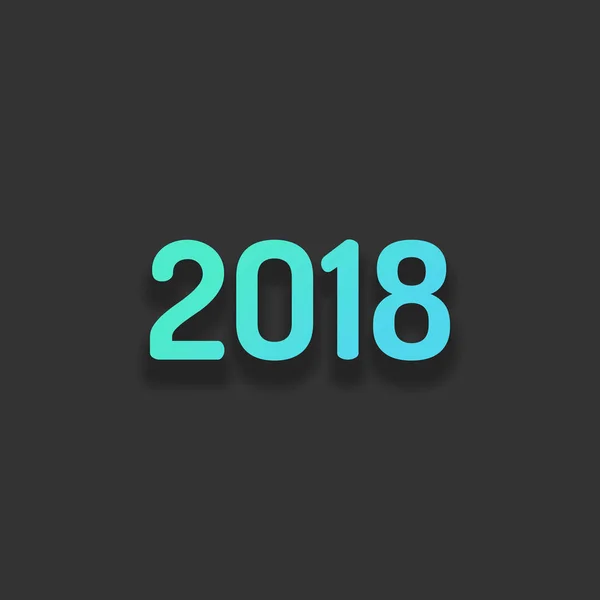 2018 Sayı Simgesi Yeni Yılınız Kutlu Olsun Renkli Logo Kavramı — Stok Vektör