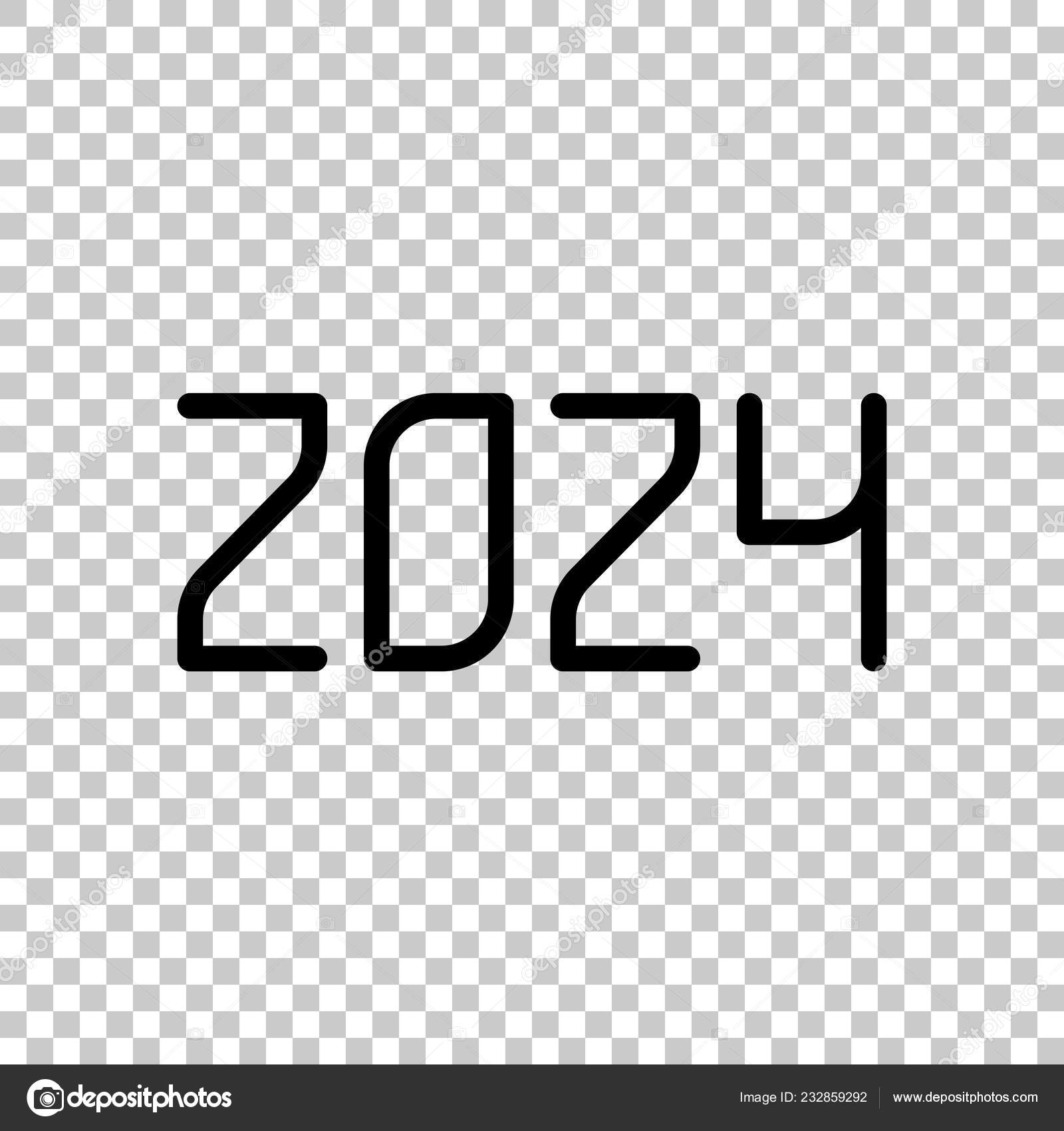 siffra 2024 på en vit bakgrund. 2024 logotyp text design. design
