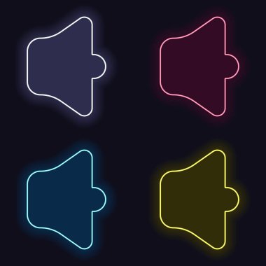 Basit birim max. Neon işareti kümesi. Koyu arka plan üzerinde casino tarzı. Seamless modeli