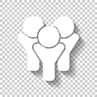 Takım Grup simgesi. Gölge şeffaf arka plan üzerinde beyaz simgesi