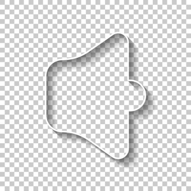 Basit birim max. Gölge şeffaf arka plan üzerinde beyaz anahat işaretiyle