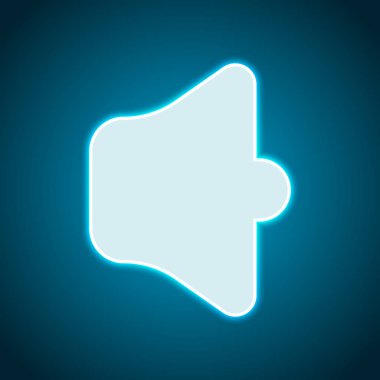 Basit birim max. Neon tarzı. Işık dekorasyon simgesi. Parlak elektrik sembolü