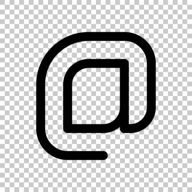 E-posta simgesi, Internet posta kutsal kişilerin resmi. Doğrusal, ince anahat. Saydam arka plan üzerinde.