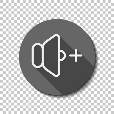 birim artı simgesi. düz simgesi, uzun gölge, daire, şeffaf ızgara. Rozet veya etiket stili