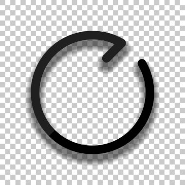 Basit oklar, güncelleştirmek, yeniden, saat yönünde. Gezinti simgesi. Basit ok, geriye doğru. Gezinti simgesi. Doğrusal sembolü ile ince bir çizgi. Bir çizgi stili. Saydam arka plan üzerinde yumuşak gölgeli siyah cam kutsal kişilerin resmi