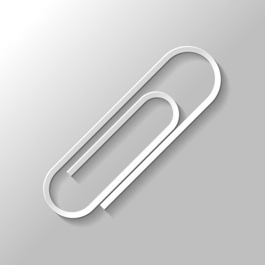 Kağıt atacı simgesi. Kağıt tarzı ile gölge gri arka plan üzerinde