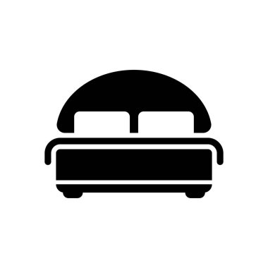 Çift Kişilik Yatak silüeti. Çift otel odası