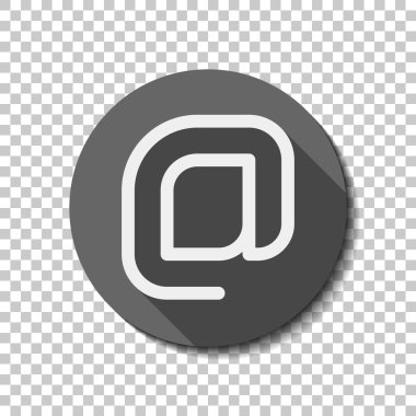 E-posta simgesi, Internet posta kutsal kişilerin resmi. Doğrusal, ince anahat. düz simgesi, uzun gölge, daire, şeffaf ızgara. Rozet veya etiket stili